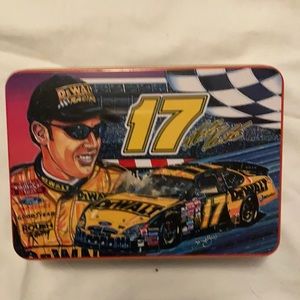 Nascar #17 Matt Kenseth DeWalt Collector Empty Tin Storage Box Sam Bass Velveeta
